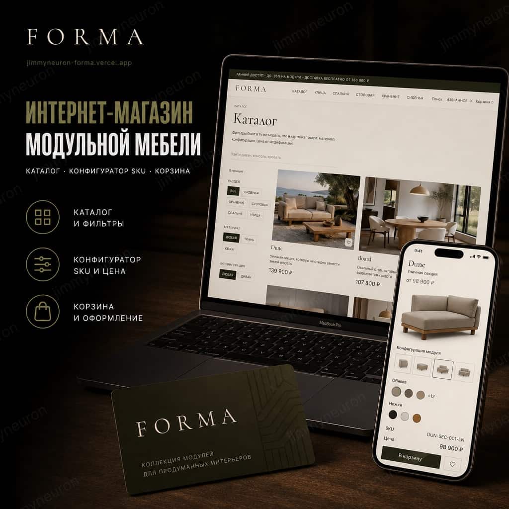 FORMA - концепт магазина модульной мебели