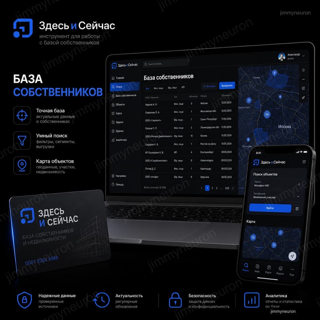 Zdes i Seichas: Real-estate owner database SaaS - JimmyNeuron case