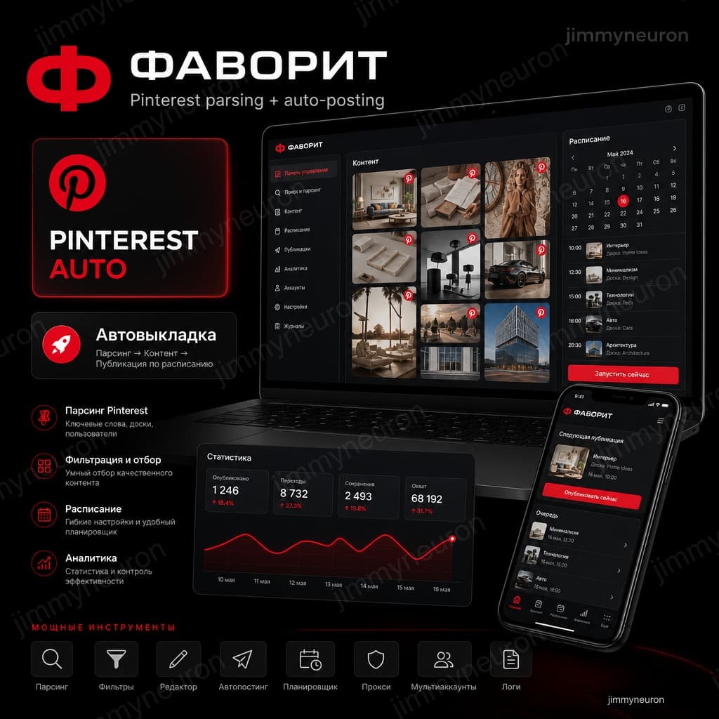 FAVORIT / PinMaster: Pinterest automation prototype - JimmyNeuron case