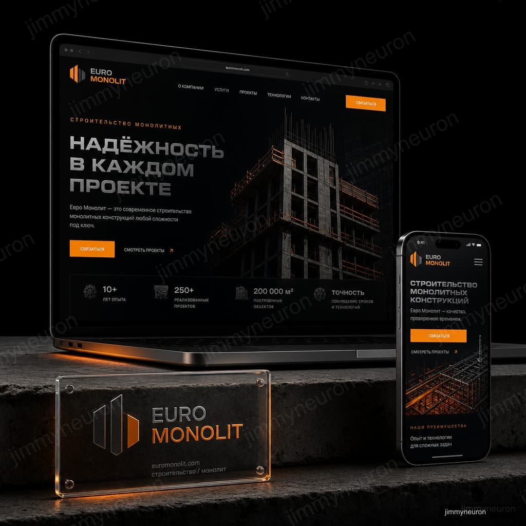 EURO MONOLIT: Website, SEO and support for Euro Monolit - JimmyNeuron case