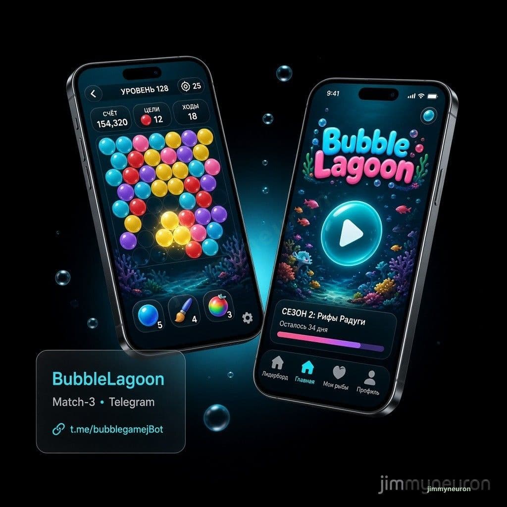 BubbleLagoon: BubbleLagoon, match-3 game - JimmyNeuron case