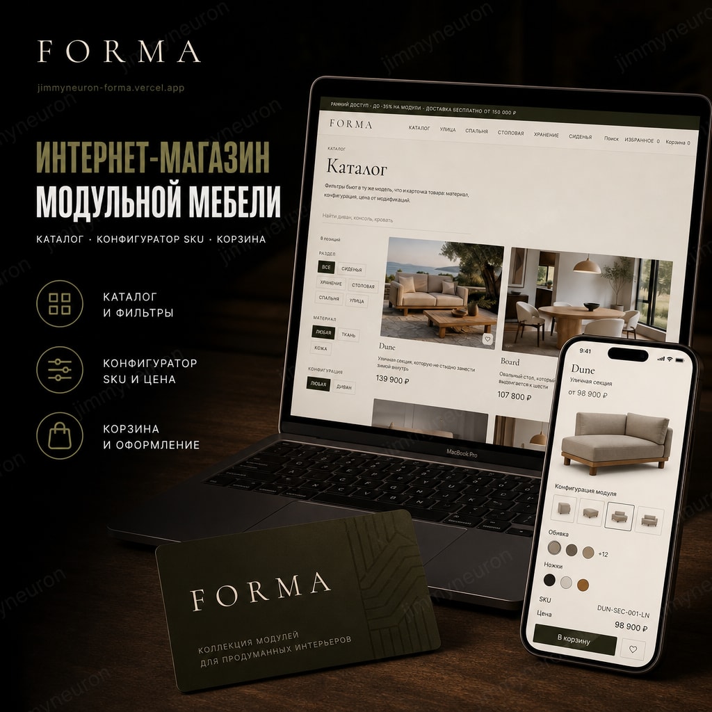 FORMA - концепт магазина модульной мебели